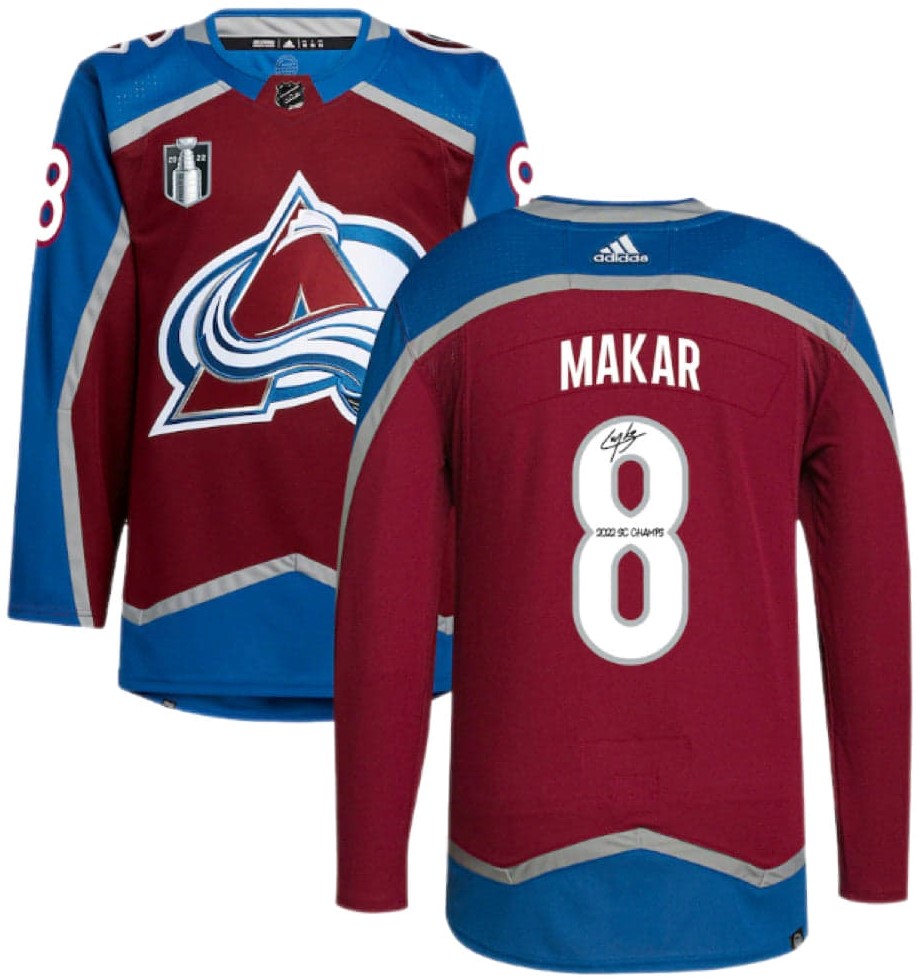 Cale Makar Autographed Jersey With Stanley Cup Patch and "2022 SC