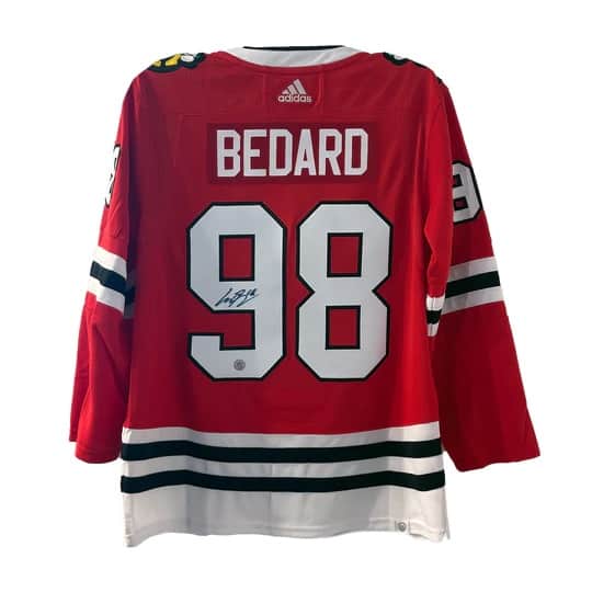 Connor Bedard Signed Chicago Blackhawks Adidas Jersey 656874772255