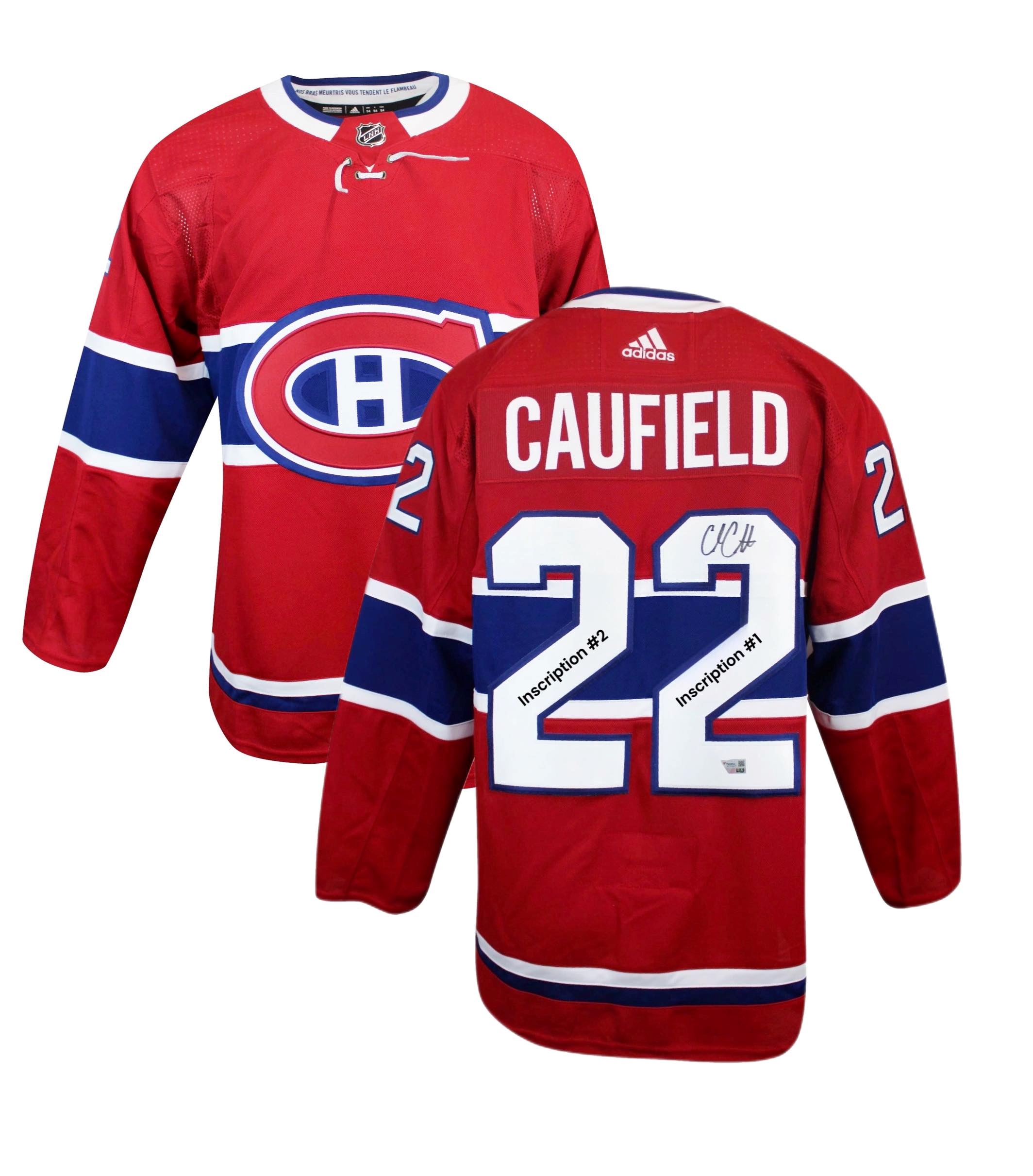 Cole Caufield Montreal Canadiens Fanatics Authentic Autographed adidas  Authentic Jersey with 1st NHL Goal 5-1-21 Inscription - Red